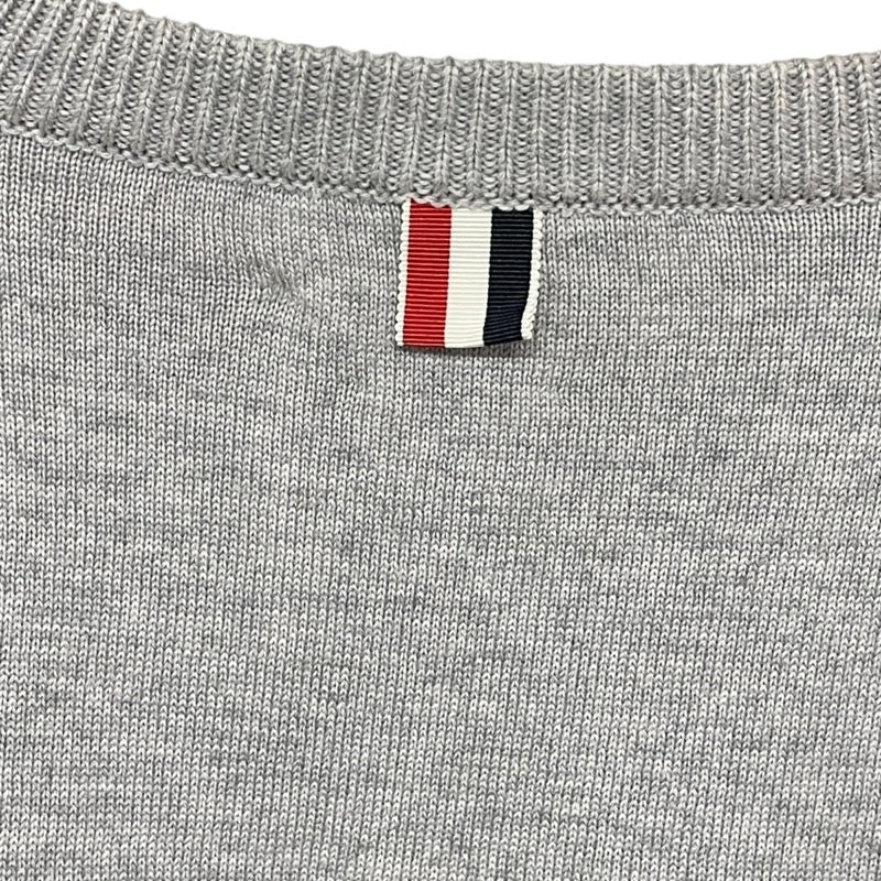 トムブラウン THOM BROWNE メリノウールニットセーター MKA329A グレー ウール メンズ セーター