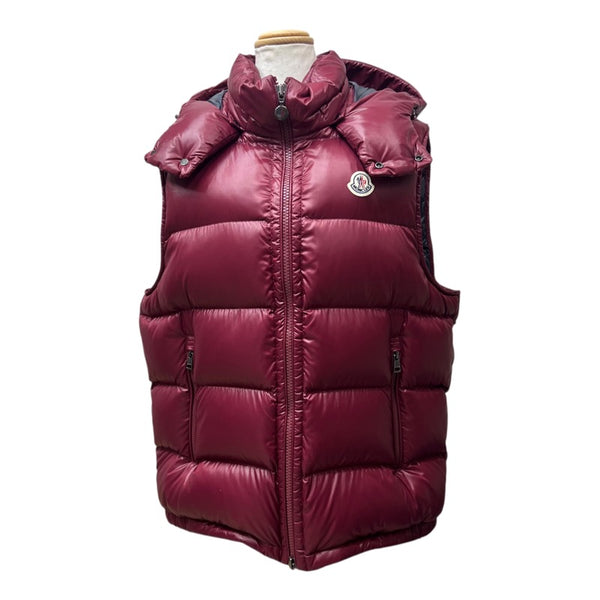 モンクレール MONCLER BORMES ダウンベスト レッド ナイロン メンズ ダウンベスト