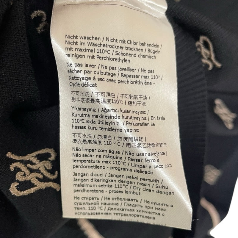 フェンディ FENDI ロゴ半袖ニットシャツ FZY925 ブラック レーヨン レディース 半袖シャツ