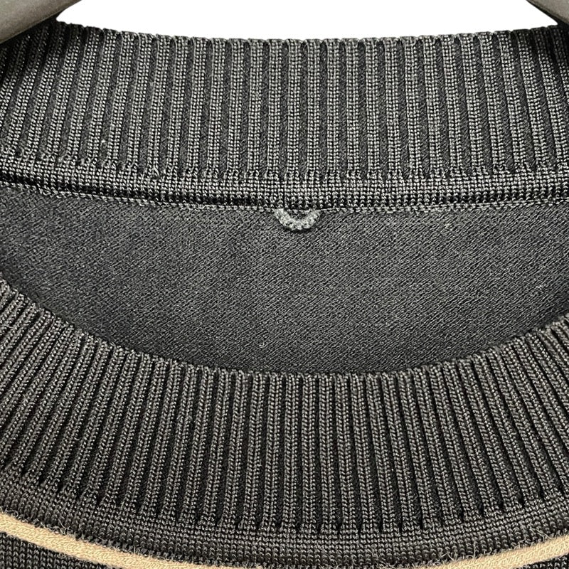 フェンディ FENDI ロゴ半袖ニットシャツ FZY925 ブラック レーヨン レディース 半袖シャツ