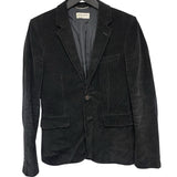 サンローラン SAINT LAURENT エルボーパッチテーラードジャケット ブラック コーデュロイ メンズ テーラードジャケット