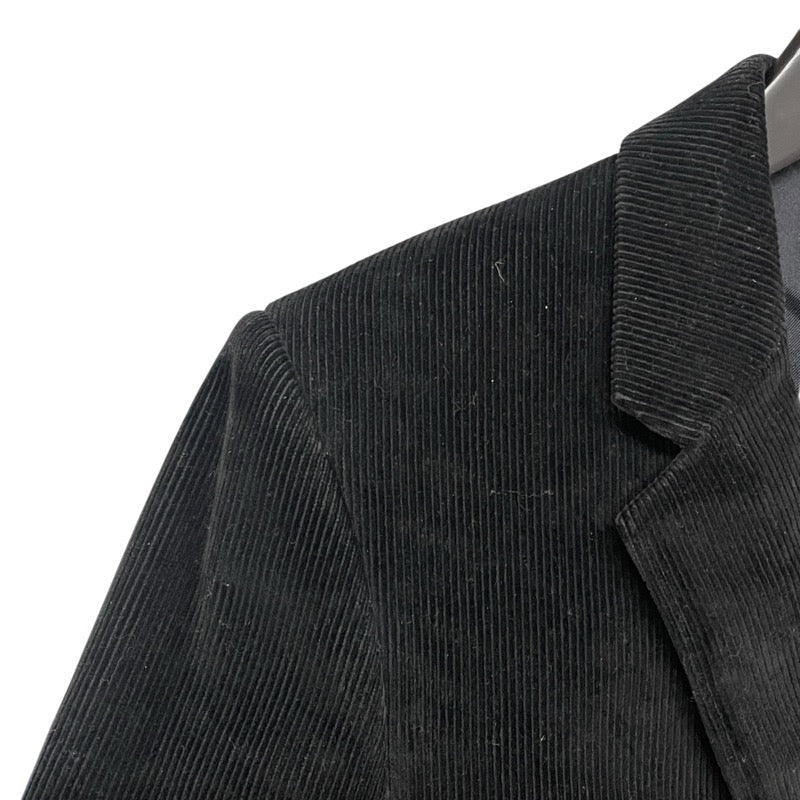 サンローラン SAINT LAURENT エルボーパッチテーラードジャケット ブラック コーデュロイ メンズ テーラードジャケット