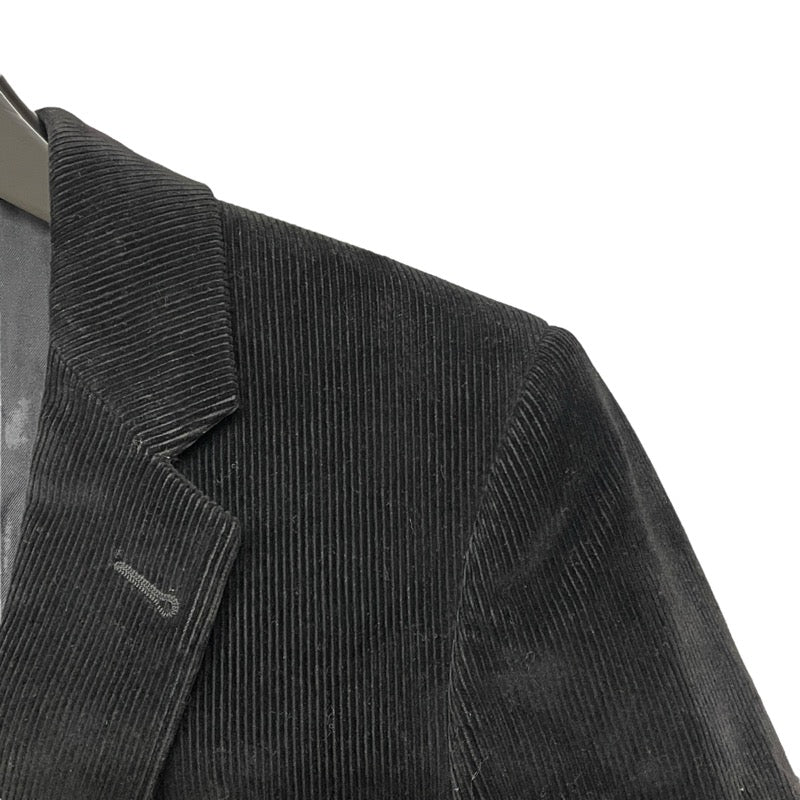 サンローラン SAINT LAURENT エルボーパッチテーラードジャケット ブラック コーデュロイ メンズ テーラードジャケット