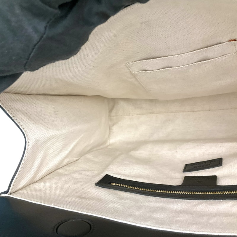 グッチ GUCCI ﾚｻﾞｰ ﾘﾎﾞﾝﾄｰﾄ 440055 ブラック/ｺﾞｰﾙﾄﾞ金具 レザー レディース トートバッグ