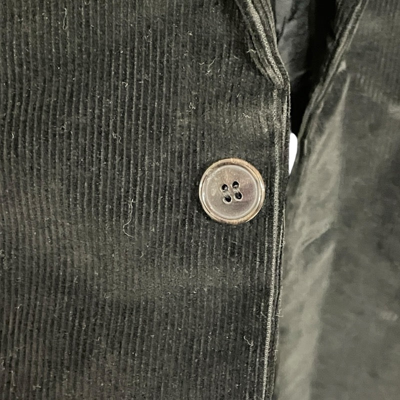 サンローラン SAINT LAURENT エルボーパッチテーラードジャケット ブラック コーデュロイ メンズ テーラードジャケット