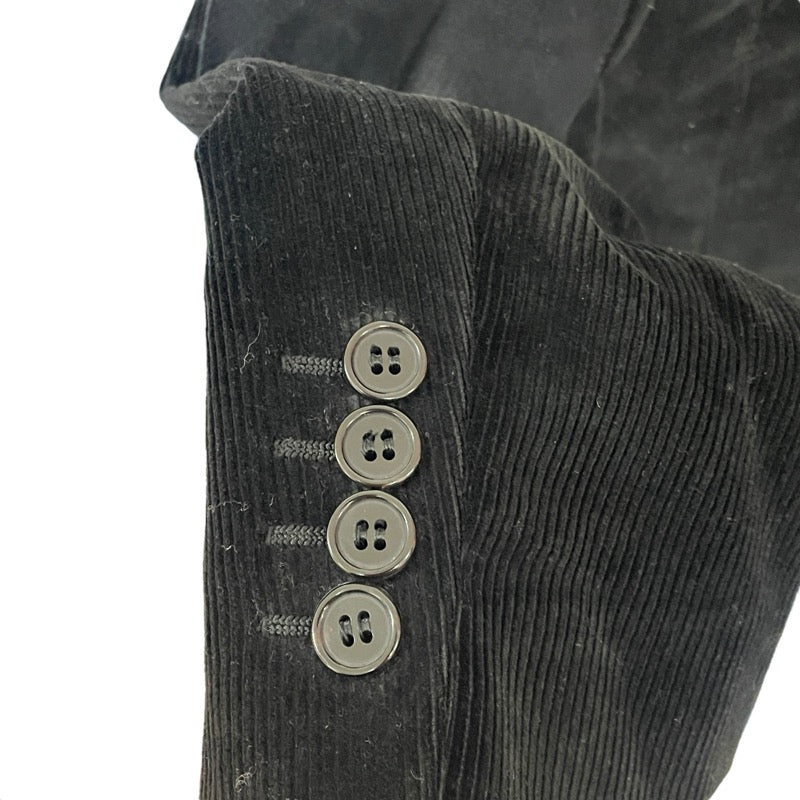 サンローラン SAINT LAURENT エルボーパッチテーラードジャケット ブラック コーデュロイ メンズ テーラードジャケット