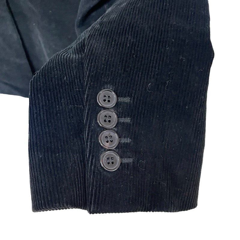 サンローラン SAINT LAURENT エルボーパッチテーラードジャケット ブラック コーデュロイ メンズ テーラードジャケット