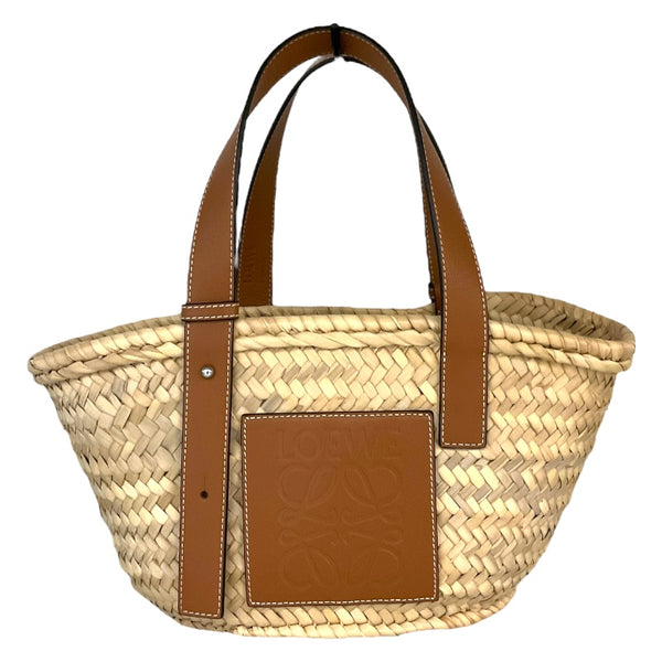 ロエベ LOEWE ﾊﾞｹｯﾄ ｽﾓｰﾙ ブラウン ﾔｼの葉･ｶｰﾌ レディース トートバッグ