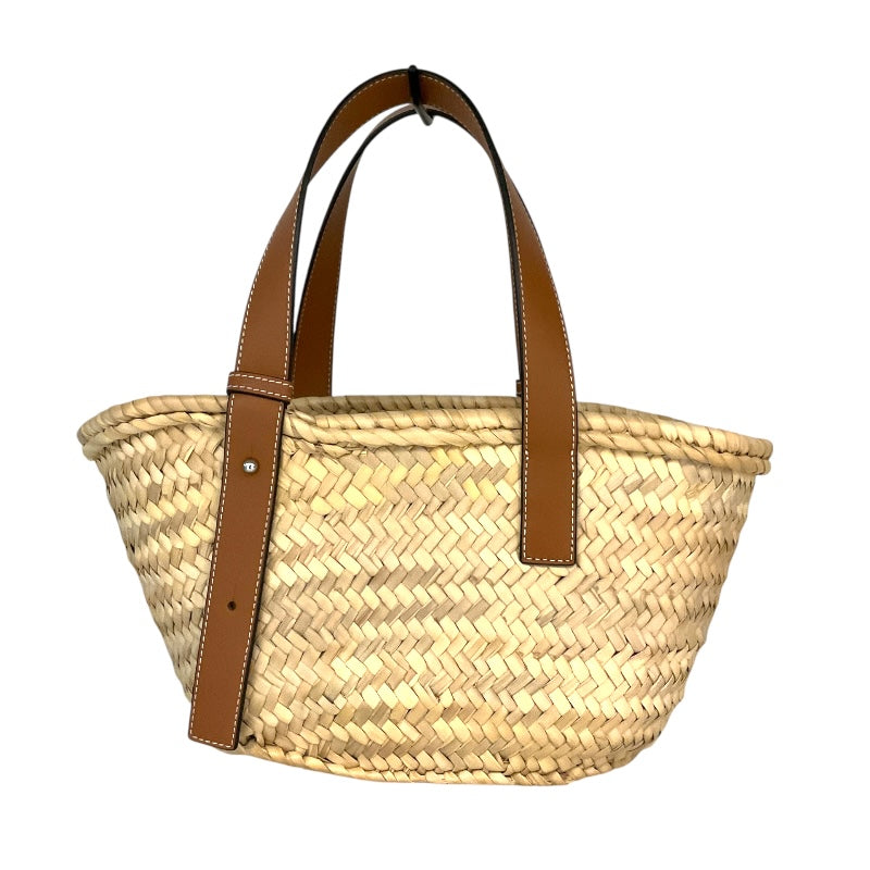 ロエベ LOEWE ﾊﾞｹｯﾄ ｽﾓｰﾙ ブラウン ﾔｼの葉･ｶｰﾌ レディース トートバッグ