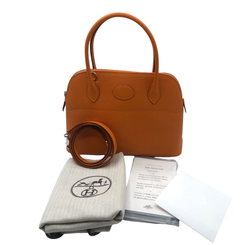 エルメス HERMES ボリード27 D刻 アプリコット エプソン レディース ハンドバッグ