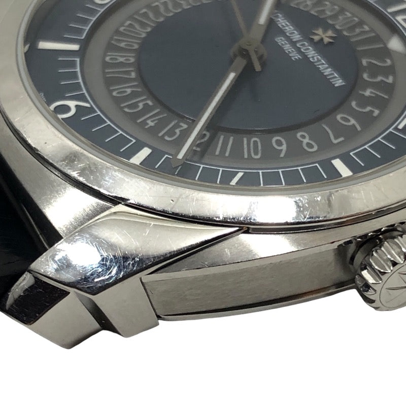 ヴァシュロン・コンスタンタン VACHERON CONSTANTIN ケ ドリル 4500S/000A-B364 ブルー文字盤 SS/レザーストラップ メンズ 腕時計