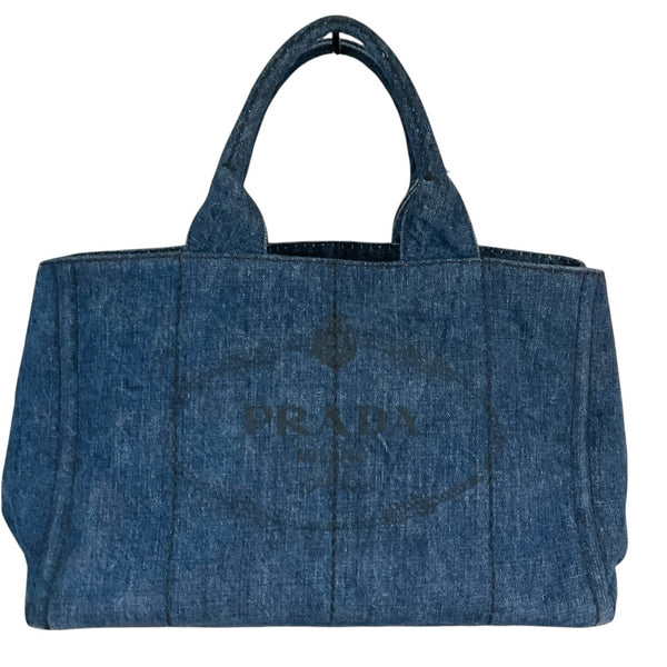 プラダ PRADA ｶﾅﾊﾟ ﾄｰﾄﾊﾞｯｸﾞ BN2642 ブルー デニム ユニセックス トートバッグ