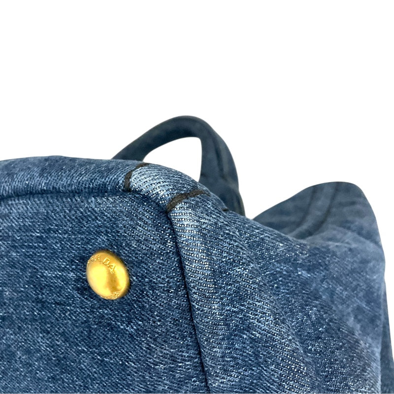プラダ PRADA ｶﾅﾊﾟ ﾄｰﾄﾊﾞｯｸﾞ BN2642 ブルー デニム ユニセックス トートバッグ