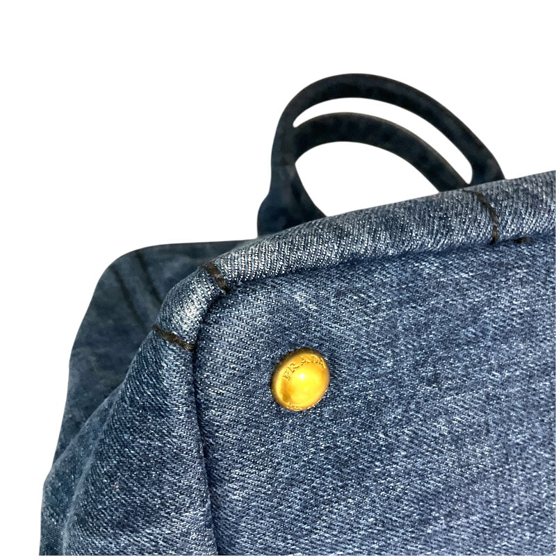 プラダ PRADA ｶﾅﾊﾟ ﾄｰﾄﾊﾞｯｸﾞ BN2642 ブルー デニム ユニセックス トートバッグ