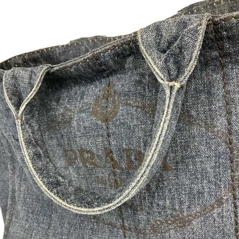 プラダ PRADA ｶﾅﾊﾟ ﾄｰﾄﾊﾞｯｸﾞ BN2642 ブルー デニム ユニセックス トートバッグ