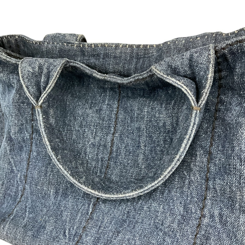 プラダ PRADA ｶﾅﾊﾟ ﾄｰﾄﾊﾞｯｸﾞ BN2642 ブルー デニム ユニセックス