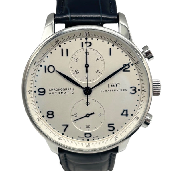 インターナショナルウォッチカンパニー IWC ポルトギーゼ クロノグラフ IW371446 ホワイト SS メンズ 腕時計