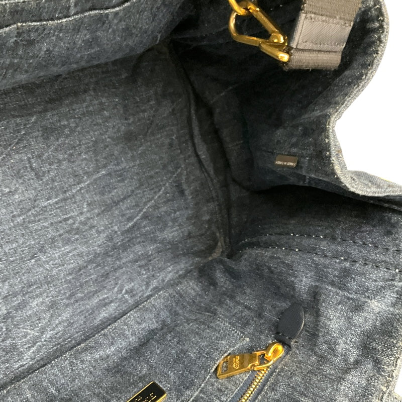 プラダ PRADA ｶﾅﾊﾟ ﾄｰﾄﾊﾞｯｸﾞ BN2642 ブルー デニム ユニセックス トートバッグ
