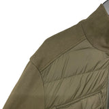 モンクレール MONCLER FELPA フロントダウン切替パーカー ナッツベージュ コットン メンズ ダウンジャケット