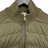 モンクレール MONCLER FELPA フロントダウン切替パーカー ナッツベージュ コットン メンズ ダウンジャケット
