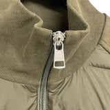 モンクレール MONCLER FELPA フロントダウン切替パーカー ナッツベージュ コットン メンズ ダウンジャケット
