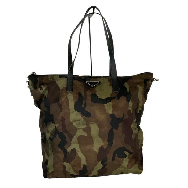 プラダ PRADA カモフラージュトートバッグ グリーン ナイロン ユニセックス トートバッグ