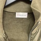 モンクレール MONCLER FELPA フロントダウン切替パーカー ナッツベージュ コットン メンズ ダウンジャケット