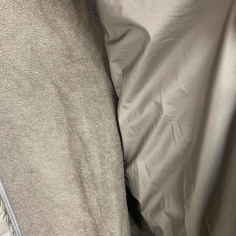 モンクレール MONCLER FELPA フロントダウン切替パーカー ナッツベージュ コットン メンズ ダウンジャケット