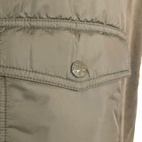 モンクレール MONCLER FELPA フロントダウン切替パーカー ナッツベージュ コットン メンズ ダウンジャケット