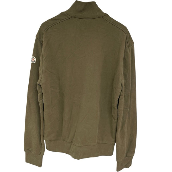 モンクレール MONCLER FELPA フロントダウン切替パーカー ナッツベージュ コットン メンズ ダウンジャケット