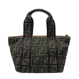フェンディ FENDI ズッカ柄ハンドバッグ 7VA165 ブラウン ナイロンジャガード レディース ハンドバッグ