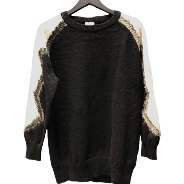 サンローラン SAINT LAURENT オーバーサイズ モヘヤニットセーター 685071 ブラック モヘア メンズ セーター