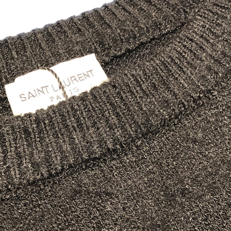 サンローラン SAINT LAURENT オーバーサイズ モヘヤニットセーター 685071 ブラック モヘア メンズ セーター