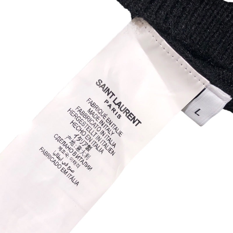 サンローラン SAINT LAURENT オーバーサイズ モヘヤニットセーター 685071 ブラック モヘア メンズ セーター