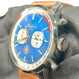 ブライトリング BREITLING トップタイム シェルビーコブラ A41315 ブルー×ホワイト SS/革ベルト メンズ 腕時計