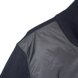 プラダ PRADA トライアングルロゴナイロン切替ニットブルゾン UMG116 ネイビー ウール メンズ ブルゾン