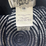 エルメス HERMES ストローハット ネイビー コットン メンズ その他ファッション雑貨