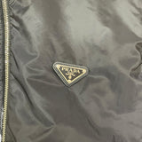プラダ PRADA トライアングルロゴナイロン切替ニットブルゾン UMG116 ネイビー ウール メンズ ブルゾン