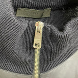 プラダ PRADA トライアングルロゴナイロン切替ニットブルゾン UMG116 ネイビー ウール メンズ ブルゾン
