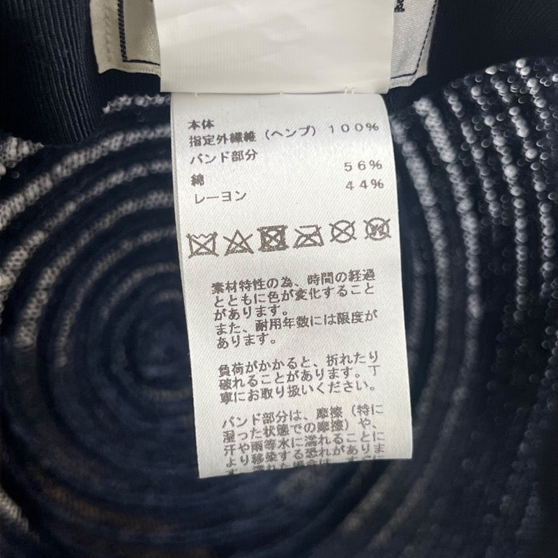 エルメス HERMES ストローハット ネイビー コットン メンズ その他ファッション雑貨