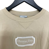 クリスチャン・ディオール Christian Dior フロント刺繍スウェットシャツ ベージュ コットン メンズ スウェット