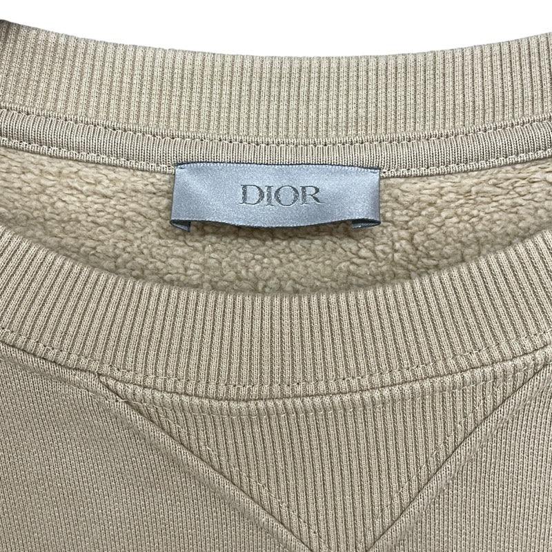 クリスチャン・ディオール Christian Dior フロント刺繍スウェットシャツ ベージュ コットン メンズ スウェット