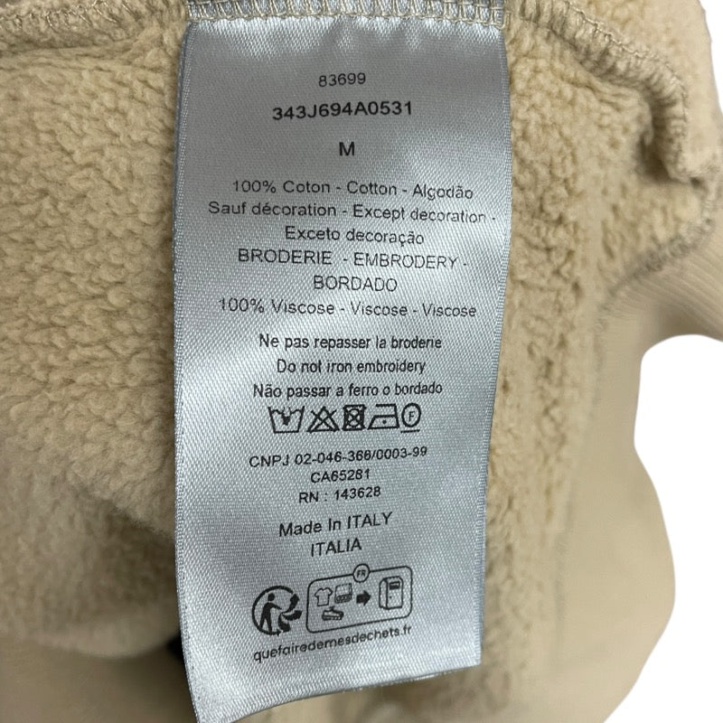 クリスチャン・ディオール Christian Dior フロント刺繍スウェットシャツ ベージュ コットン メンズ スウェット