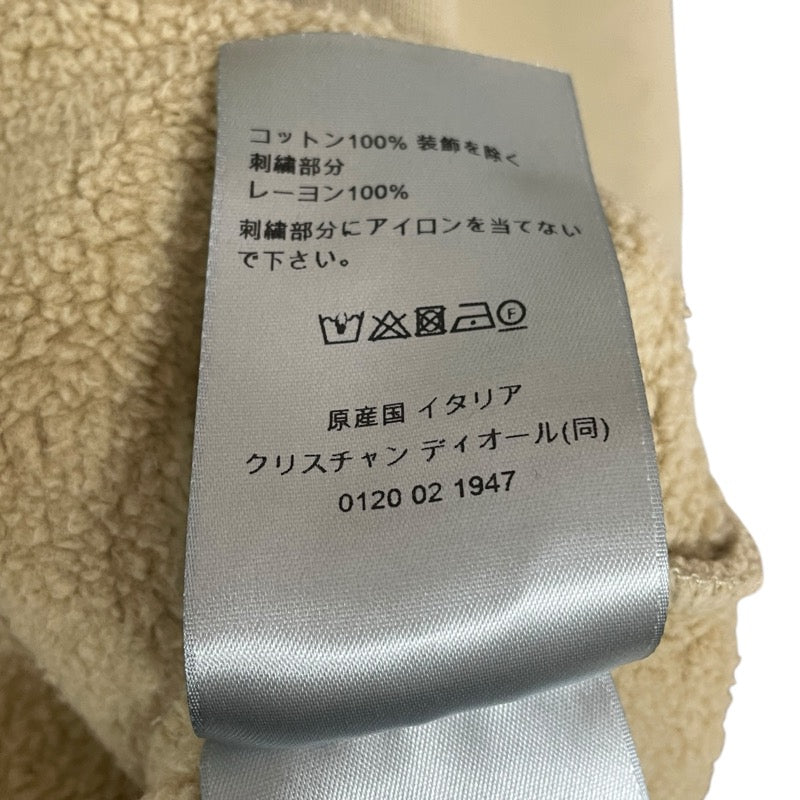 クリスチャン・ディオール Christian Dior フロント刺繍スウェットシャツ ベージュ コットン メンズ スウェット