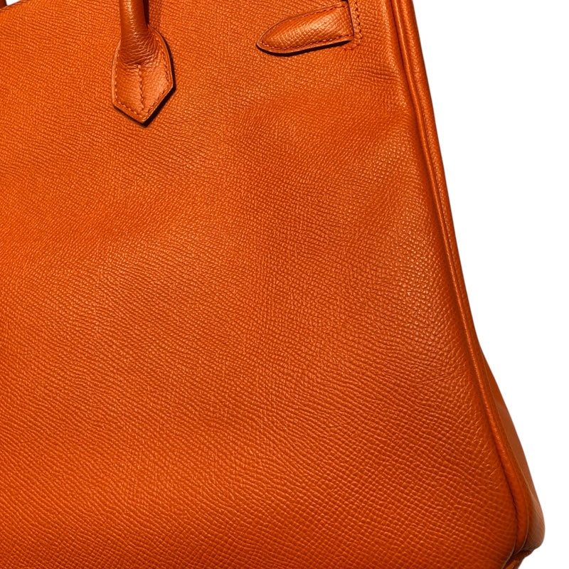 エルメス HERMES バーキン35 □Q刻 オレンジ　ゴールド金具 エプソン レディース ハンドバッグ