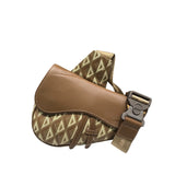 ディオールオム DIOR HOMME サドルバッグ 1ADPO093CDP ブラウン CDダイヤモンドPVC メンズ ショルダーバッグ