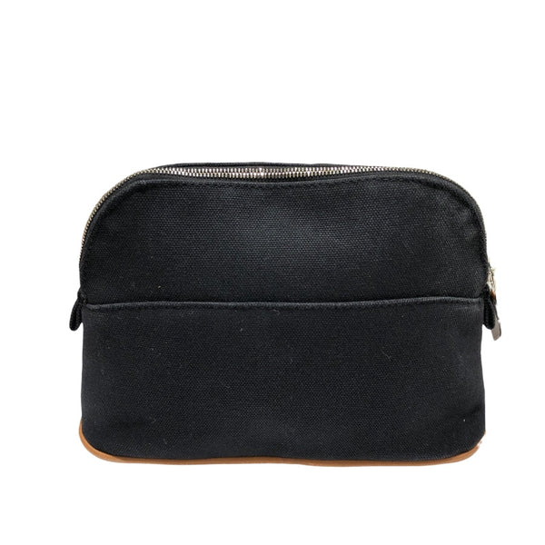 エルメス HERMES ボリードポーチ20 ブラック トワル ユニセックス ポーチ