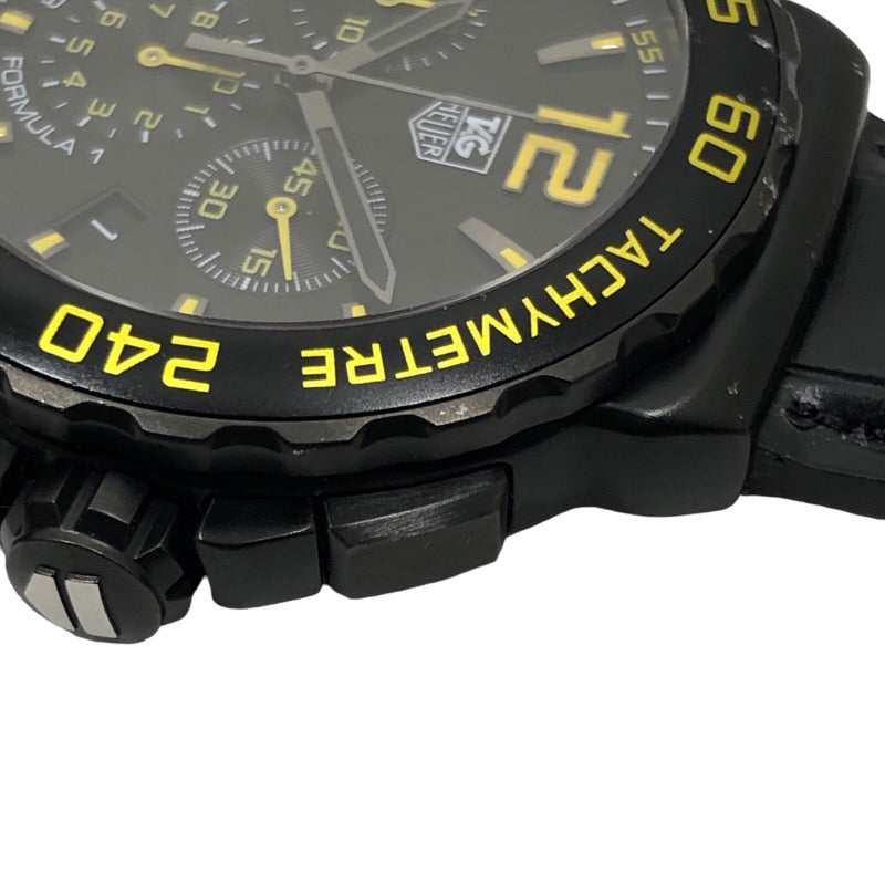 タグ・ホイヤー TAG HEUER フォーミュラ１クロノグラフ フルブラック CAU111E ブラック文字盤 SS クオーツ メンズ 腕時計
