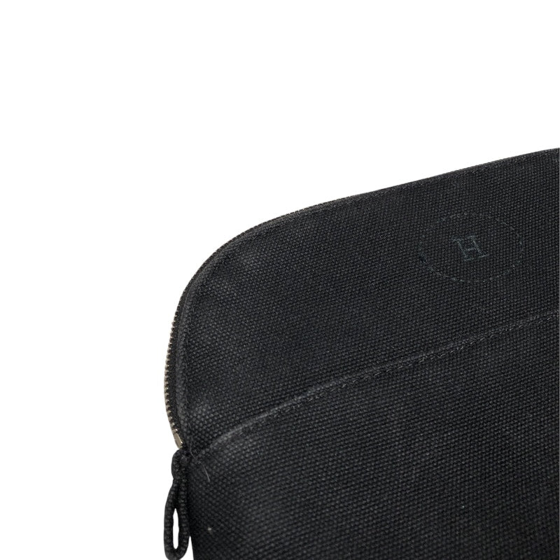 エルメス HERMES ボリードポーチ20 ブラック トワル ユニセックス ポーチ