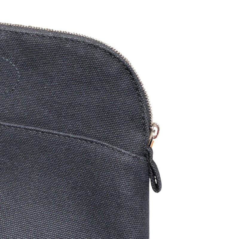 エルメス HERMES ボリードポーチ20 ブラック トワル ユニセックス ポーチ